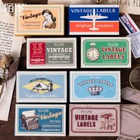 1 Piece Letter Class Learning Mixed Materials Vintage Style Stickers main image 1