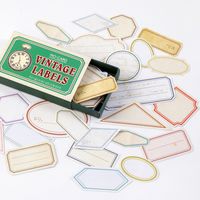 1 Piece Letter Class Learning Mixed Materials Vintage Style Stickers sku image 1