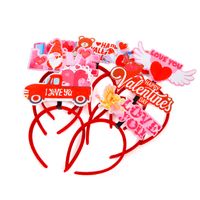 Valentine's Day Cute Sweet Letter Heart Shape Plastic Party Festival Headband main image 5