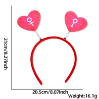 Valentine's Day Cute Sweet Letter Heart Shape Plastic Party Festival Headband sku image 10
