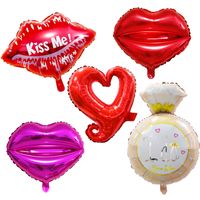 Valentine's Day Exaggerated Sweet Heart Shape Aluminum Film Party Festival Balloons main image 1