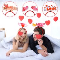 Valentine's Day Cute Sweet Letter Heart Shape Plastic Party Festival Headband main image 4