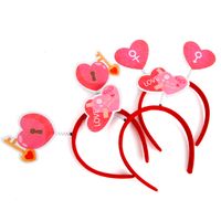 Valentine's Day Cute Sweet Letter Heart Shape Plastic Party Festival Headband main image 3