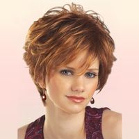 Women's Simple Style Party Stage Street High Temperature Wire Long Bangs Short Straight Hair Wig Net main image 5
