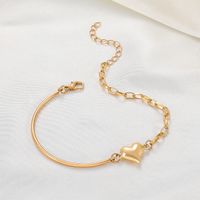 Einfacher Stil Pendeln Herzform Vergoldet Legierung Großhandel Armbänder sku image 7