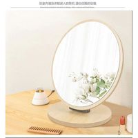 Simple Style Solid Color Wood Mirror 1 Piece sku image 8