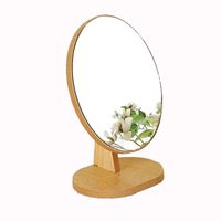 Simple Style Solid Color Wood Mirror 1 Piece sku image 7