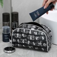 Simple Style Color Block Pu Leather Storage Bag Makeup Bags main image 2