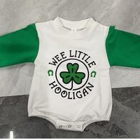 St. Patrick Cute Shamrock Cotton Baby Rompers main image 6