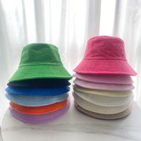 Women's Simple Style Solid Color Flat Eaves Bucket Hat main image 2