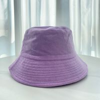 Frau Einfacher Stil Einfarbig Flache Traufen Bucket Hat sku image 8