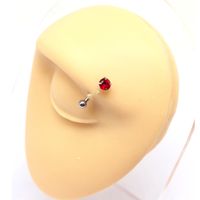 Elegant Luxurious Round Rose Stainless Steel Copper White Gold Plated Gold Plated Rhinestones Zircon Eyebrow Nails In Bulk main image 9