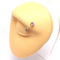 Elegant Luxurious Round Rose Stainless Steel Copper White Gold Plated Gold Plated Rhinestones Zircon Eyebrow Nails In Bulk main image 6