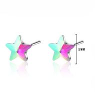 1 Pair Simple Style Star Inlay Copper Artificial Crystal Ear Studs main image 2