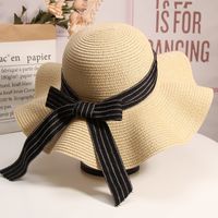 Women's Elegant Simple Style Color Block Wide Eaves Sun Hat main image 1
