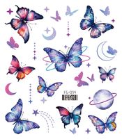 Lady Butterfly Pet Tattoos & Body Art 1 Piece sku image 25