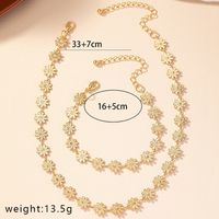 Classical Simple Style Solid Color Daisy Alloy Plating Gold Plated Women's Bracelets Necklace main image 2