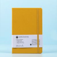 1 Piece Solid Color Class Learning School Pu Leather Retro Notebook sku image 6