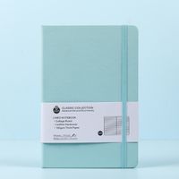 1 Piece Solid Color Class Learning School Pu Leather Retro Notebook sku image 4