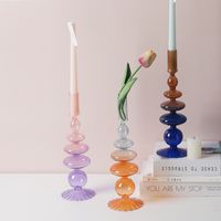 Simple Style Irregular Gradient Color Glass Vase main image 1