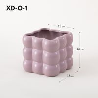 Simple Style Solid Color Ceramics Vase Artificial Decorations sku image 13