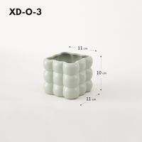 Simple Style Solid Color Ceramics Vase Artificial Decorations sku image 2