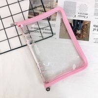 1 Piece Solid Color Class Learning Pvc Cute Loose Spiral Notebook sku image 11