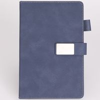1 Piece Solid Color Class Learning School Pu Leather Casual Notebook sku image 8