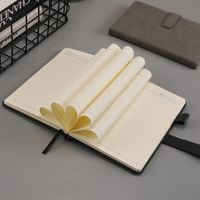 1 Piece Solid Color Class Learning School Pu Leather Casual Notebook main image 2