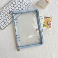 1 Piece Solid Color Class Learning Pvc Cute Loose Spiral Notebook sku image 17