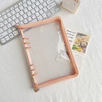 1 Piece Solid Color Class Learning Pvc Cute Loose Spiral Notebook sku image 6