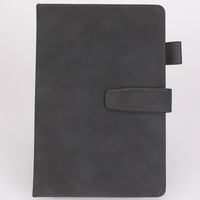 1 Piece Solid Color Class Learning School Pu Leather Casual Notebook sku image 1