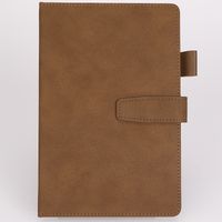 1 Piece Solid Color Class Learning School Pu Leather Casual Notebook sku image 5