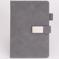 1 Piece Solid Color Class Learning School Pu Leather Casual Notebook sku image 9