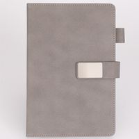 1 Piece Solid Color Class Learning School Pu Leather Casual Notebook sku image 10