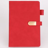 1 Piece Solid Color Class Learning School Pu Leather Casual Notebook sku image 18