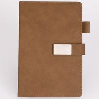 1 Piece Solid Color Class Learning School Pu Leather Casual Notebook sku image 11