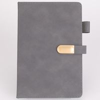 1 Piece Solid Color Class Learning School Pu Leather Casual Notebook sku image 15