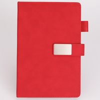 1 Piece Solid Color Class Learning School Pu Leather Casual Notebook sku image 12