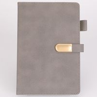1 Piece Solid Color Class Learning School Pu Leather Casual Notebook sku image 16