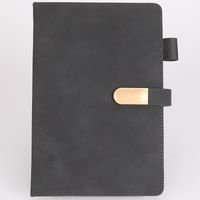 1 Piece Solid Color Class Learning School Pu Leather Casual Notebook sku image 13