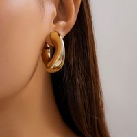1 Pair Retro Simple Style Solid Color Irregular Three-dimensional Ccb Ear Studs main image 1