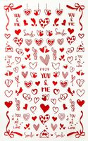 Día De San Valentín Estilo Francés Color Sólido Dibujos Animados Forma De Corazón Mascota Accesorios Para Uñas 1 Pieza sku image 12