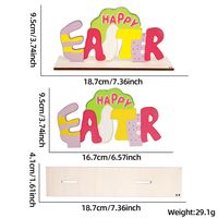 Easter Cute Letter Wood Indoor Party Festival Ornaments sku image 1