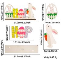 Easter Cute Letter Wood Indoor Party Festival Ornaments sku image 5