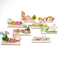 Easter Cute Letter Wood Indoor Party Festival Ornaments main image 3