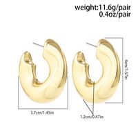 1 Pair Retro Simple Style Solid Color Irregular Three-dimensional Ccb Ear Studs main image 2