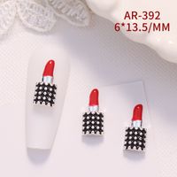 Valentine's Day Retro Simple Style Lipstick Bow Knot Metal Nail Decoration Accessories 1 Piece sku image 1