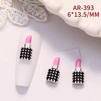 Valentine's Day Retro Simple Style Lipstick Bow Knot Metal Nail Decoration Accessories 1 Piece sku image 2