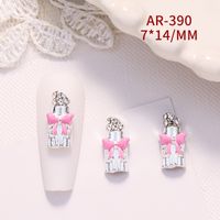 Valentine's Day Retro Simple Style Lipstick Bow Knot Metal Nail Decoration Accessories 1 Piece sku image 6
